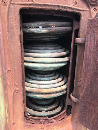 Antique Cast Iron Ruud Humphrey Ornate Water Heater Copper Coil NO 4 - A 4 Doors 6