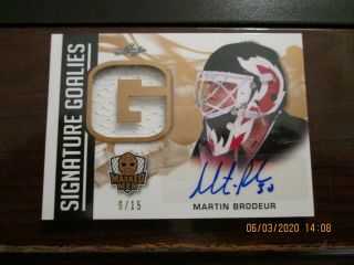 2017 - 18 Masked Men Hockey Signature Goalies Auto Jersey 6/15 Martin Brodeur