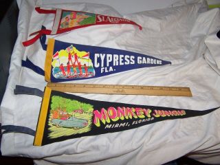3 Vintage Pennants From Florida 1960 