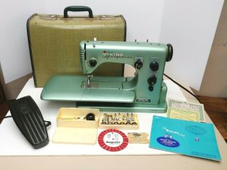 Husqvarna Viking Automatic Cl21a Sewing Machine,  Foot Pedal,  Attachments,  Case