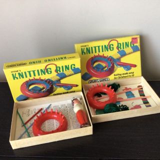 Set Of 2 Vintage Spears Knitting Rings For Children 565