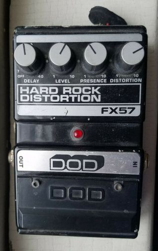 Vintage Dod Fx57 Hard Rock Distortion Guitar Effect Pedal Usa Not No Back