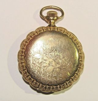Antique American Waltham 1890 Hunting 14k Gold Filled 6s 7j Pocket Watch J.  Boss