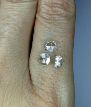 Victorian 1.  2 Ct Diamonds Rose Cut 19th C Rescued Antique Jewelry