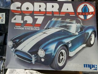 Mpc Shelby Cobra 427 Model Kit 1 - 3082 1/16 Scale Complete W/ Instruction Sheet