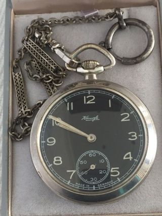 Vintage German Mechanical Move Men’s Pocket Watch “kenzle” In Order
