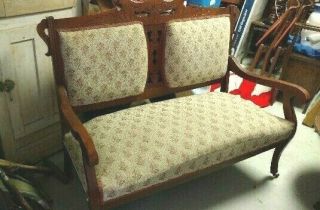 19th Century Eastlake Style Parlor Set - Sofa/settee,  Chair