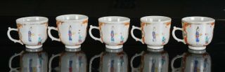 FINE Group of Ten Antique Chinese Famille Rose Coffee Cup & Saucer Dish 18th C 4