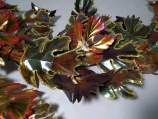 Bill Blackford Copper Metal Art Sculpture Wall Hanging Leaves Branches Brutalist 4