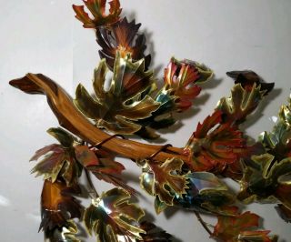 Bill Blackford Copper Metal Art Sculpture Wall Hanging Leaves Branches Brutalist 6