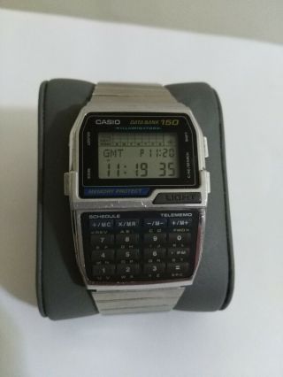 Casio Dbc - 1500 Vintage Digital Watch Data Bank 150 Illuminator Calculato
