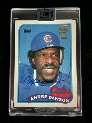 2018 Topps Archives Signature Andre Dawson 1989 Auto Autograph 1/1