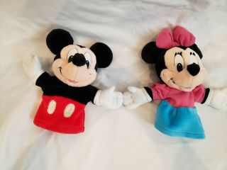 Vintage Minnie And Mickey Mouse Hand Puppets