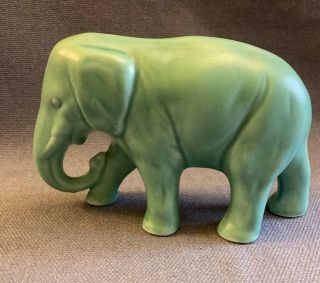 Vintage Art Deco Matte Green Sylvac Elephant 769 1930 