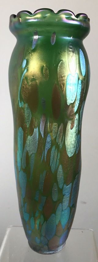 Antique Loetz Glass Vase Pg 1/473 Phanomen Decor 10 1/2 " Documented
