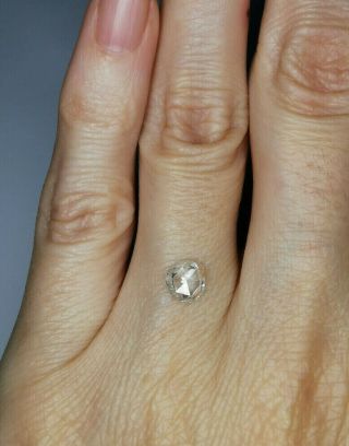 19th C Victorian 0.  7 Ct Diamond Rose Cut Rescued From Antique Jewelry