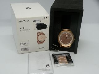 Mens Nixon Spur All Rose Gold Watch - - Rrp £245 - Quick Dispatch