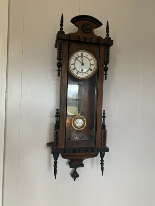 Antique German Gustav Becker Vienna All Clock C.  1880