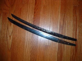 [sn - 165] Japanese Samurai Sword: Two Mumei Wakizashi Blades