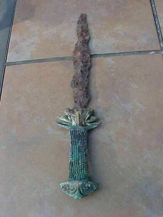 Ancient Chinese Han Dynasty Bronze Short Sword / Dagger