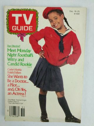 Vintage - Dec 19th 1987 - Tv Guide - Keshia Knight - The Little Match Girl Cover