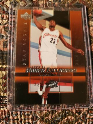 2003 Upper Deck Exclusives 1 Lebron James Rookie Basketball Rc