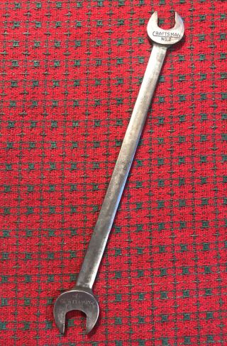 Vintage Craftsman No.  2.  1/2” X 9/16” Open End Long Tappet Wrench Underlined
