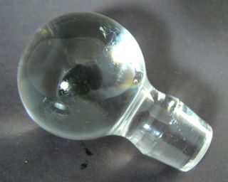 Vintage Clear Crystal Glass Decander Bottle Stopper (a2)