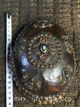 Tibet Tibetan Buddhism mosaic gem skull Kapala 06 2