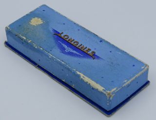 V.  Rare Vintage Longines blue Watch Box 30CH 12.  68 13ZN circa 1940/50 2