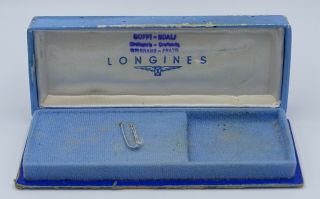 V.  Rare Vintage Longines blue Watch Box 30CH 12.  68 13ZN circa 1940/50 3