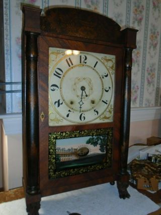 Antique - Seth Thomas - Wooden - Shelf Clock - Ca.  1820s - To Restore - E341
