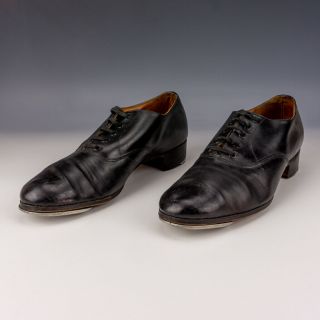 Vintage Anello & Davide Of London - Size 7 40 Black Tap Dancing Shoes