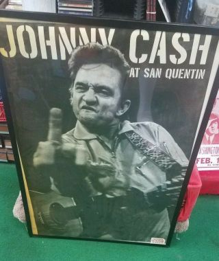 Johnny Cash Poster Rare Vintage Collectible Oop Future Collectable