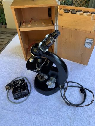 Carl Zeiss Winkel Germany Binocular Compound Professional Scientific Microscope