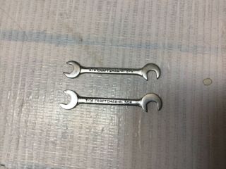 Vintage Craftsman - V - Series Ignition Wrenches Set Of 2,  7/16 " & 3/8 " Usa Made