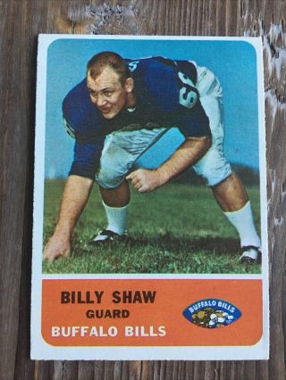 1962 Fleer Billy Shaw Rookie Hof