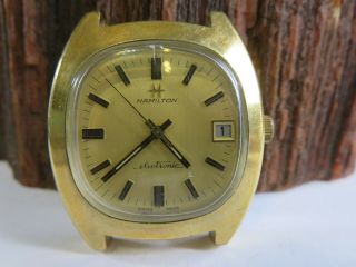 Vintage Hamilton Electronic Wrist Watch,  Gold Plated Bezel Cal 683 Rp25