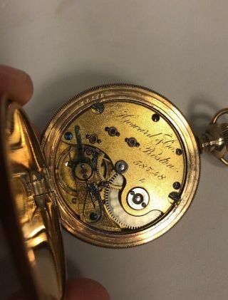 Vintage Antique late 1800 ' s E.  Howard Boston Gold Filled Series V Pocket Watch 4
