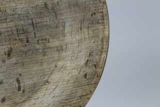 A GREAT EARLY 18TH C AMERICAN TURNED BIRCH PLATE EARLY RIM DESIGN IN OLD SURFACE 5