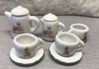 Sylvanian Families Ceramic China Tea Set Cookware Tableware Utensils Vintage Htf