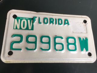 Vintage Florida Motorcycle License Plate