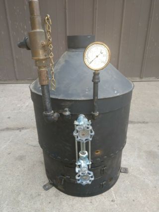 Antique Stationary Steam Engine Boiler