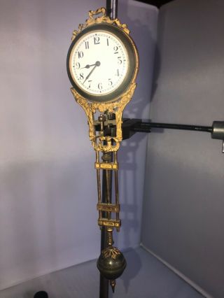 Antique Junghans Swinging Arm / Swinger Clock & Jewel Bar Running