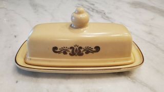 Pfaltzgraff Stoneware Village Covered Butter Dish Made In Usa Vintage Dish