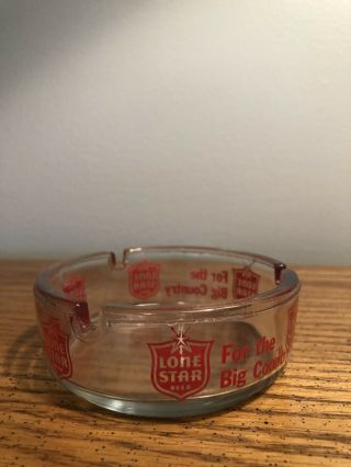 Vintage Lone - Star Beer Ashtray 3.  5” “for The Big Country”
