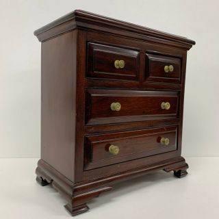 Antique Miniature Chest Of Drawers Apprentice Piece Mahogany 4 Drawer