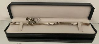 Tiffany & Co.  Sterling Silver Drinking Straw With Monkey 8 1/4” L