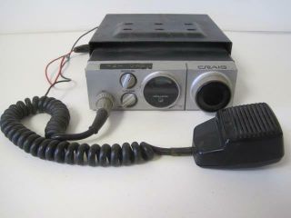 Vintage Craig 23 Channel Cb Radio Mobile Transceiver With Microphone Not