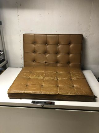 Knoll Mies Van Der Rohe Barcelona Leather Chair Cushion Set Vtg Mid Century Dwr